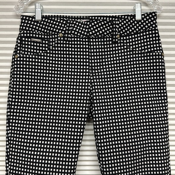 Beija Flor Black and White Check Pull On Pants Size 2 - Picture 2 of 9